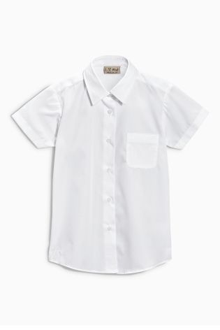 White Short Sleeve Formal Shirt Two Pack (3-16yrs)